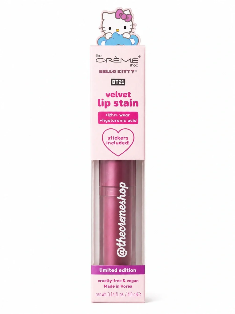The Crème Shop Hello Kitty BT21 Velvet Lip Stain Limited Edition